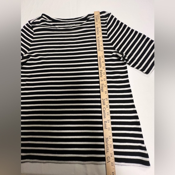 CHARTER CLUB BLACK AND WHITE PIMA COTTON SHORT SLEEVE TEE SHIRT. SIZE XL - Picture 3 of 7